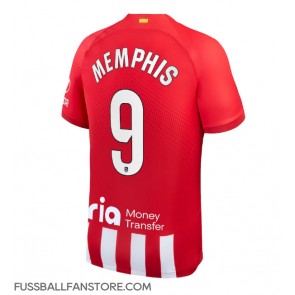 Atletico Madrid Memphis Depay #9 Replik Heimtrikot 2023-24 Kurzarm